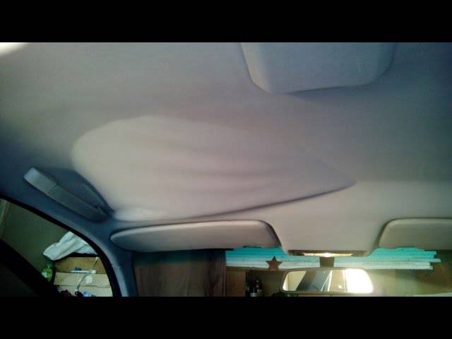 Как самостоятельно перетянуть потолок в машине